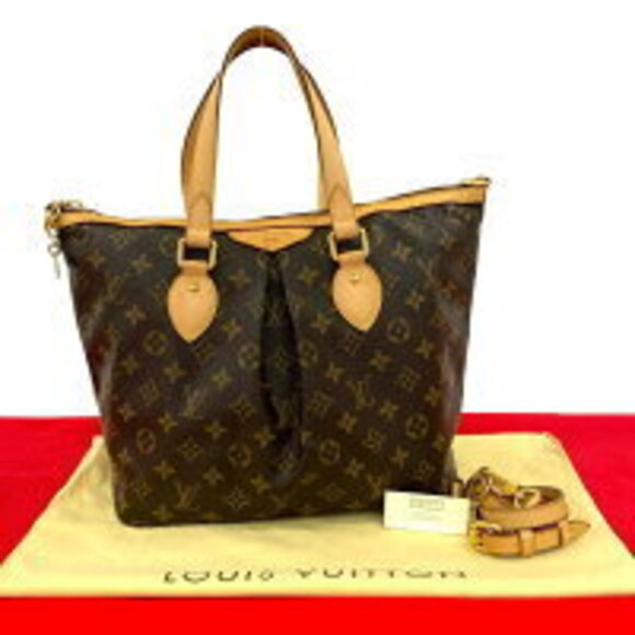 Louis Vuitton Handbags - Louis Vuitton Palermo Monogram Leather Shoulder Bag Brown